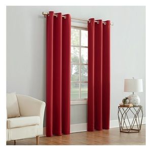 Red Blackout Energy Efficient Curtains
